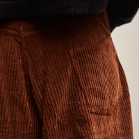 Cordera Corduroy Baggy Pants, Pardo