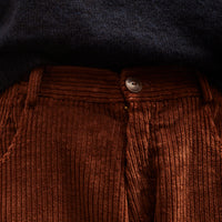 Cordera Corduroy Baggy Pants, Pardo