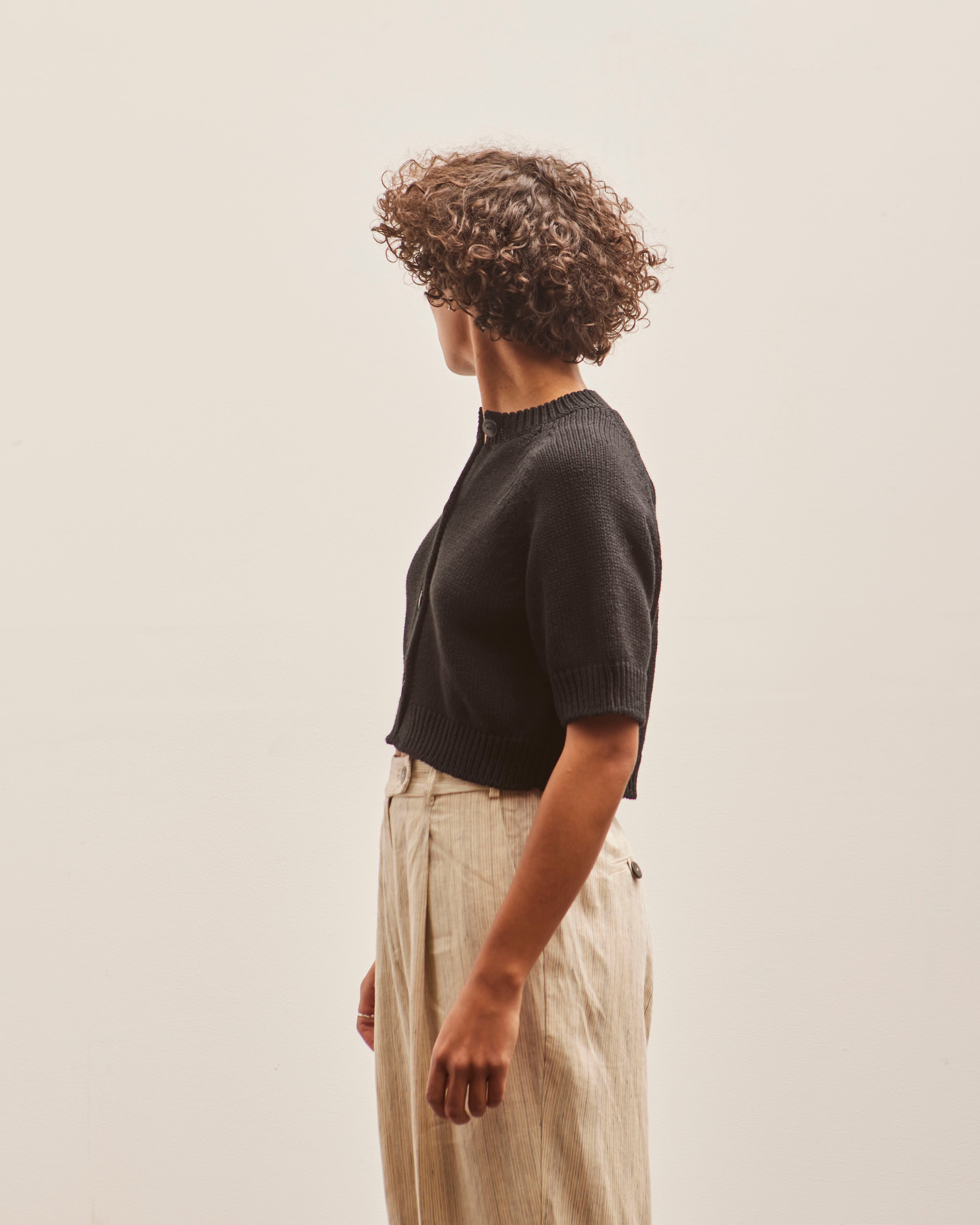 Cordera Cotton Buttoned Top, Black – Glasswing