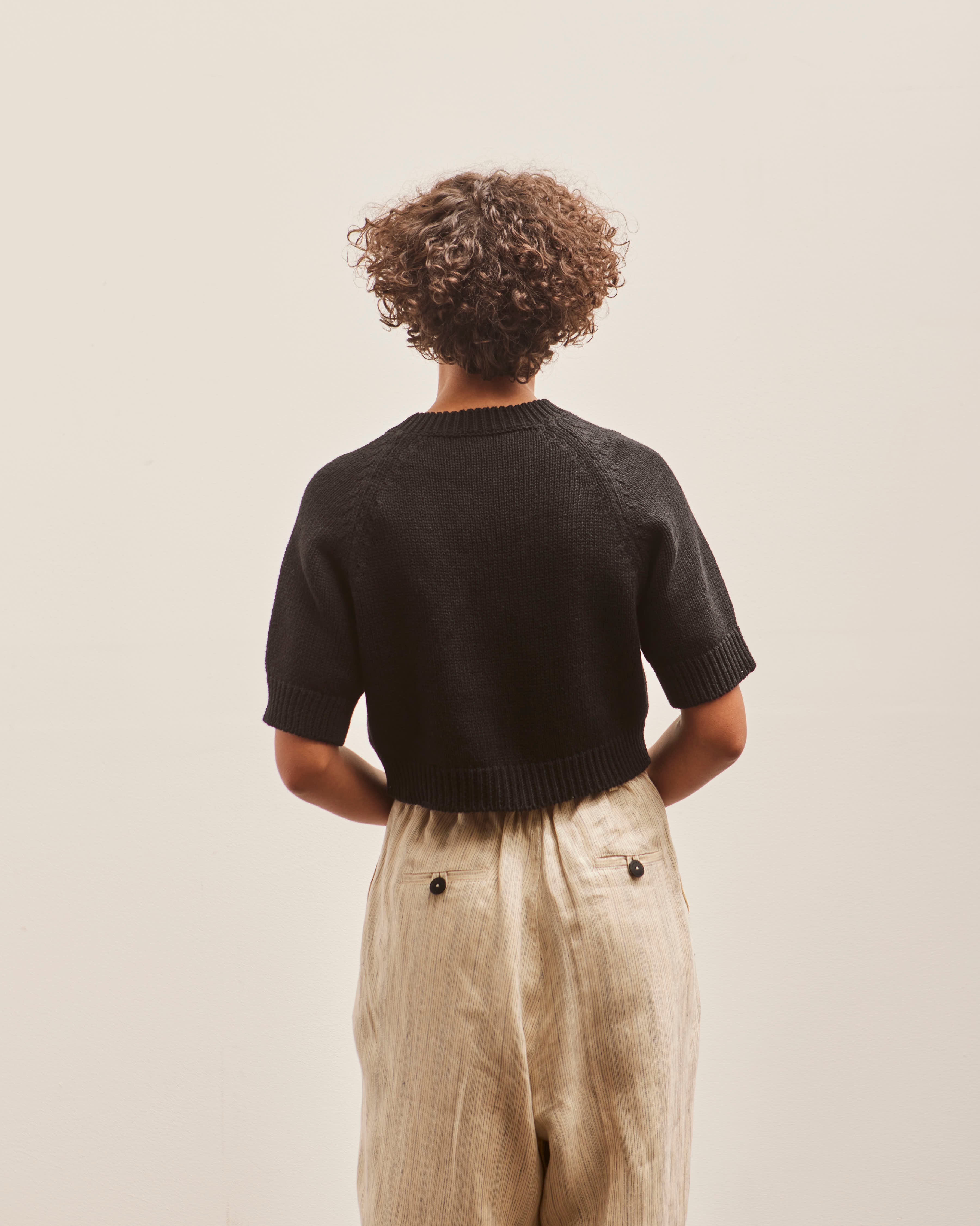 Cordera Cotton Buttoned Top, Black – Glasswing