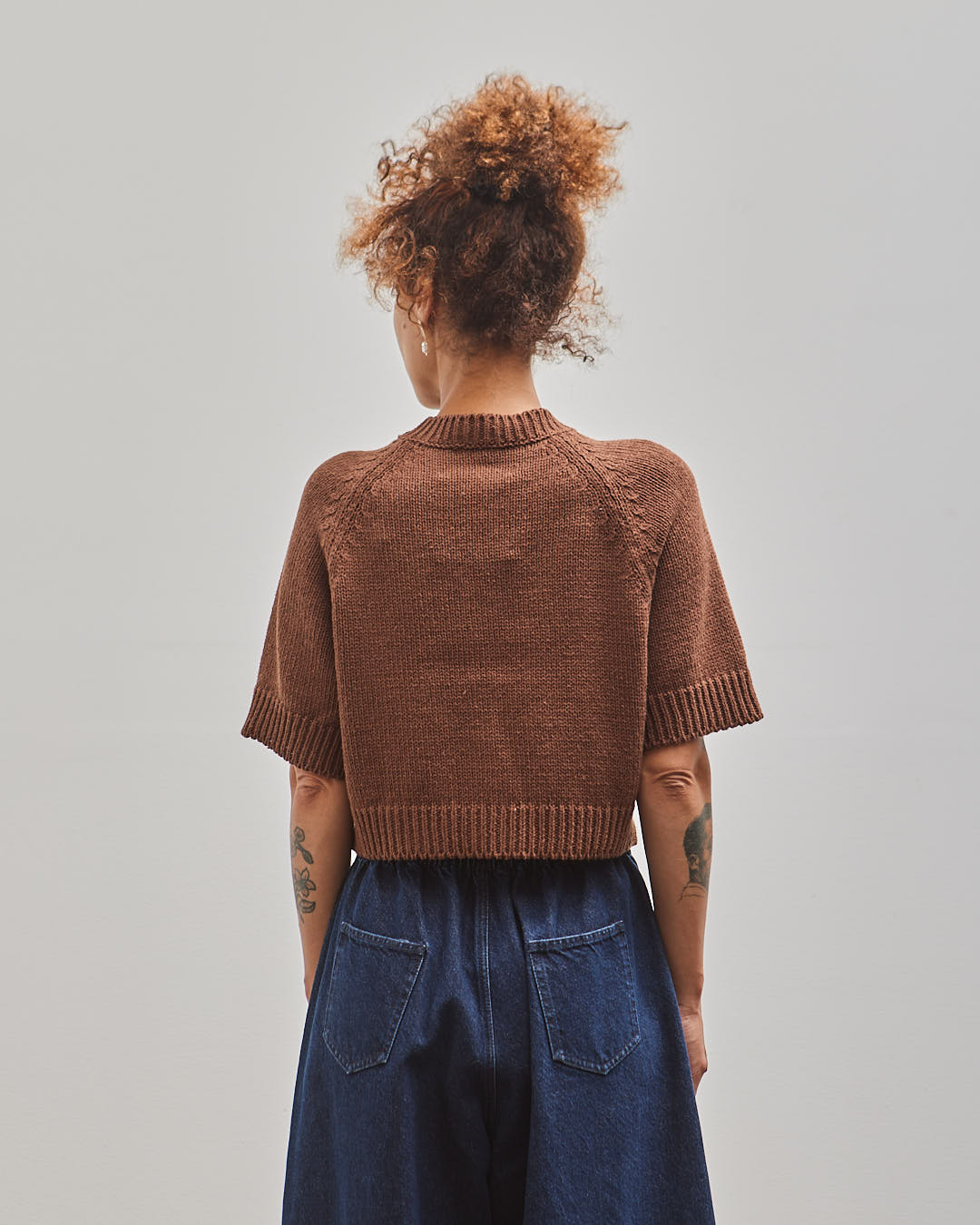 Cordera Cotton Buttoned Top, Madera – Glasswing