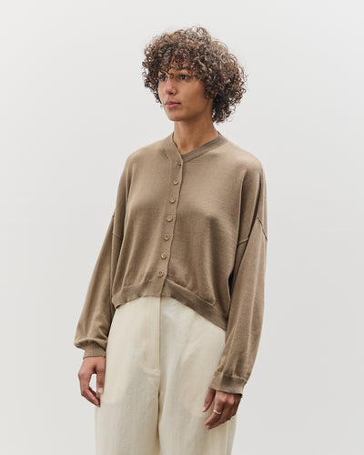 Cordera Cotton Cashmere Cardigan, Taupe