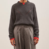 Cordera Cotton Cropped Sweater, Anthracite