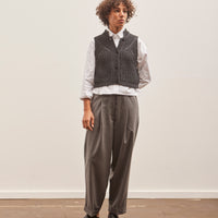 Cordera Cotton Cropped Waistcoat, Anthracite