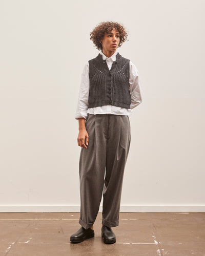 Cordera Cotton Cropped Waistcoat, Anthracite