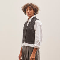 Cordera Cotton Cropped Waistcoat, Anthracite