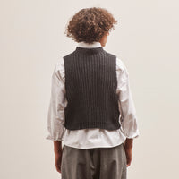 Cordera Cotton Cropped Waistcoat, Anthracite