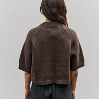 Cordera Cotton Stitched Top, Brown