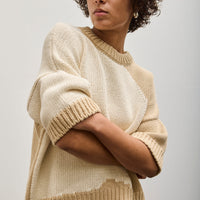 Cordera Cotton Sweater, Bicolor