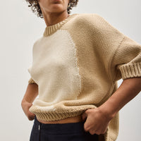 Cordera Cotton Sweater, Bicolor