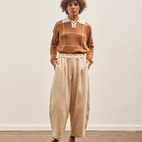 Cordera Cotton & Wool Baggy Pants, Alabaster