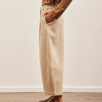 Cordera Cotton & Wool Baggy Pants, Alabaster
