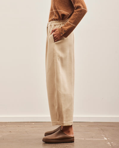 Cordera Cotton & Wool Baggy Pants, Alabaster