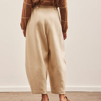 Cordera Cotton & Wool Baggy Pants, Alabaster