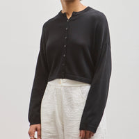 Cordera Cropped Cardigan, Black