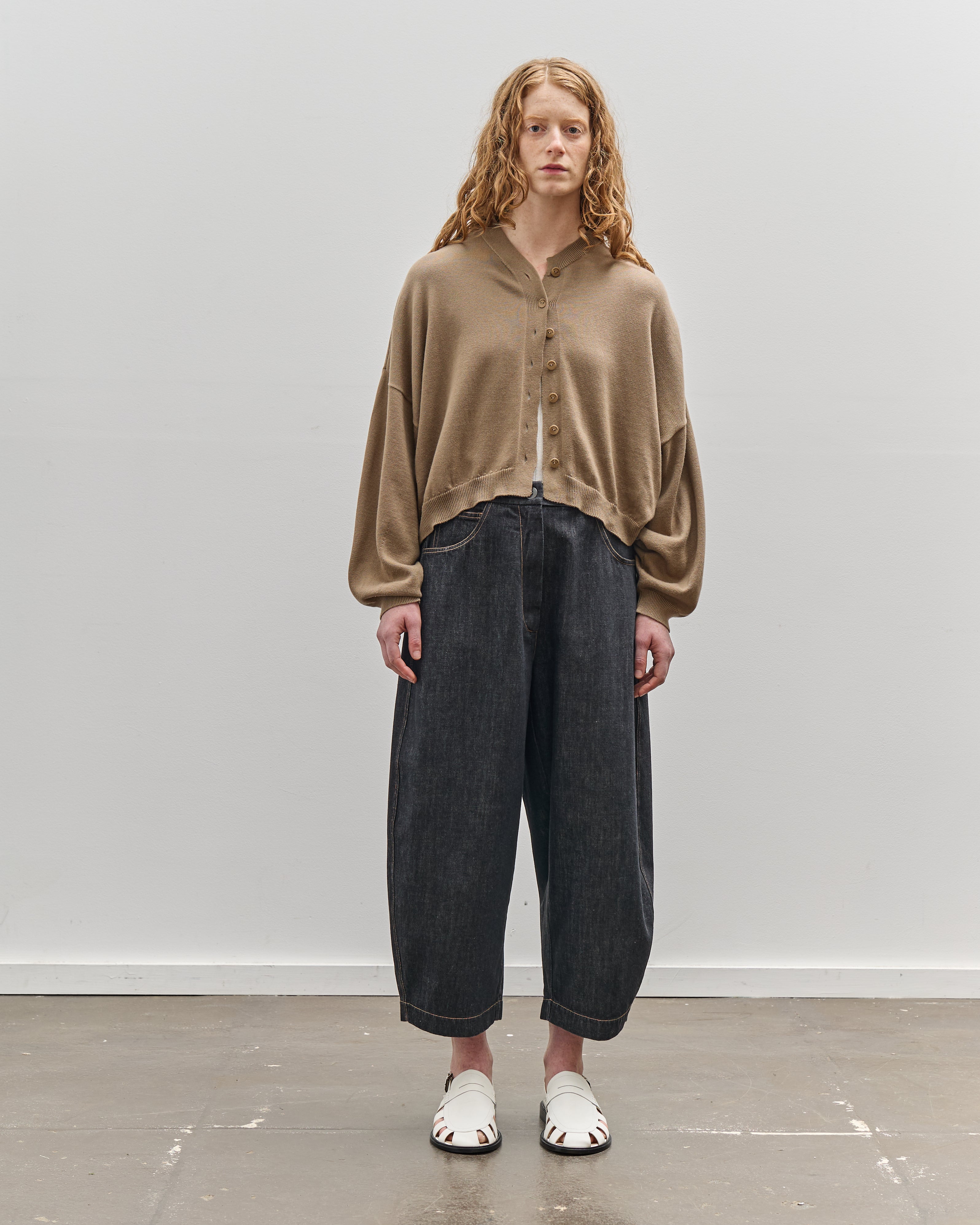 Cordera Curved Leg Pants, Denim – Glasswing