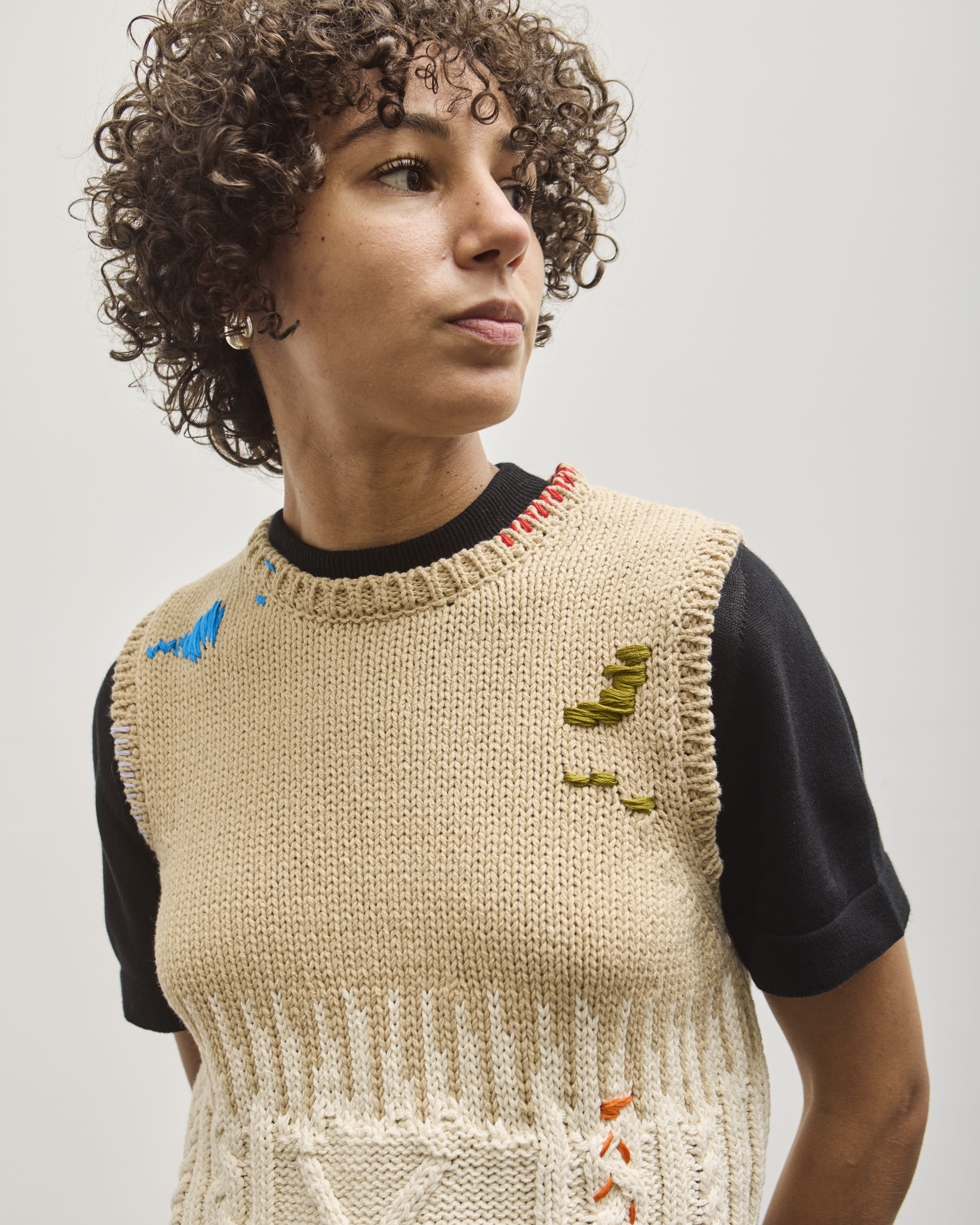 Cordera Embroidered Vest, Embroidered Top – Glasswing