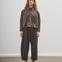 Cordera Embroidery Shirt, Chocolate