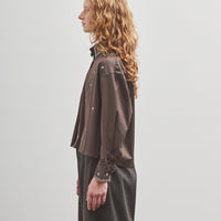 Cordera Embroidery Shirt, Chocolate