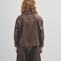 Cordera Embroidery Shirt, Chocolate