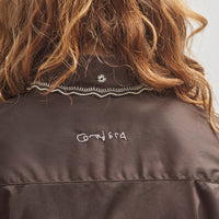 Cordera Embroidery Shirt, Chocolate