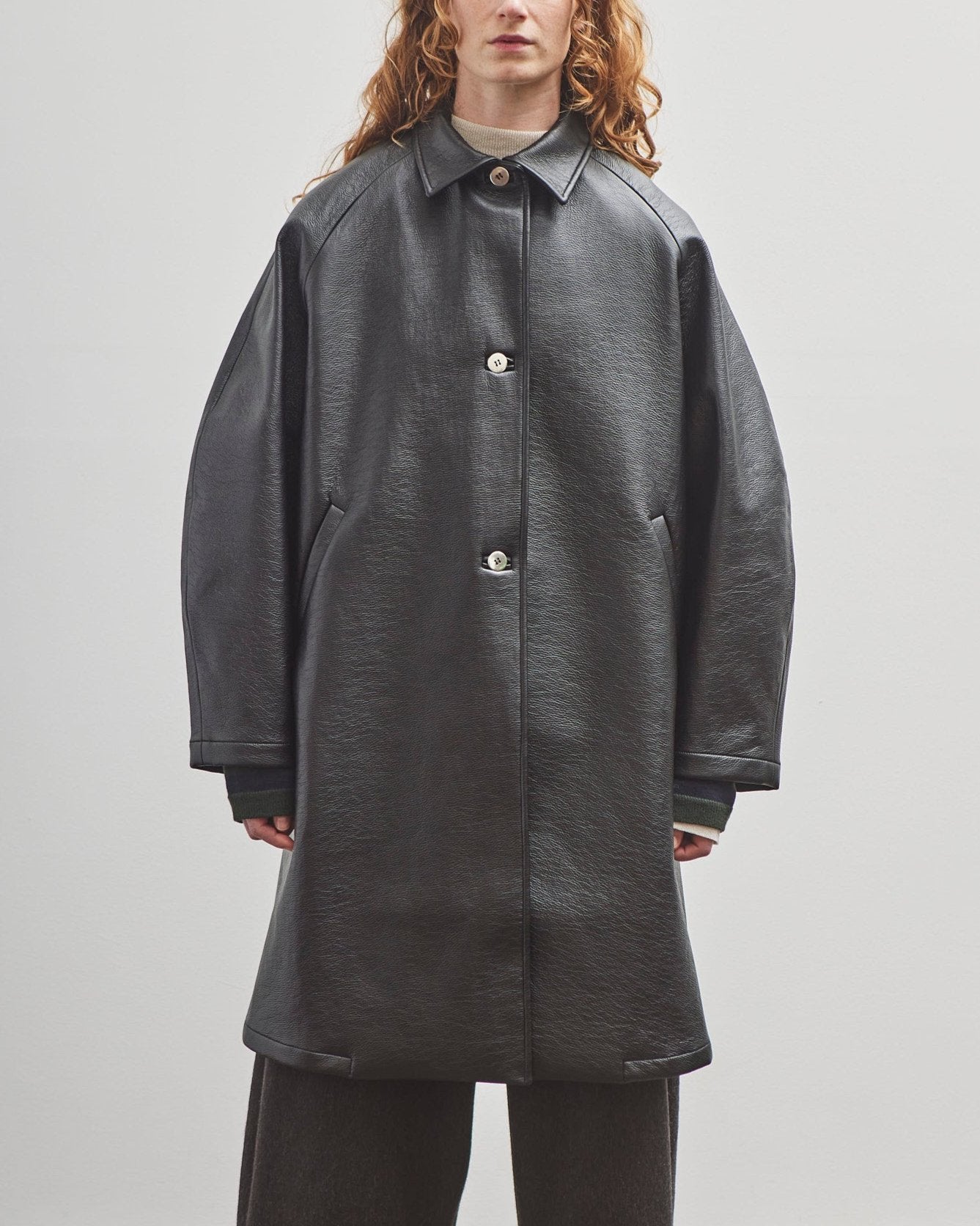 Cordera Faux Leather Coat, Black – Glasswing