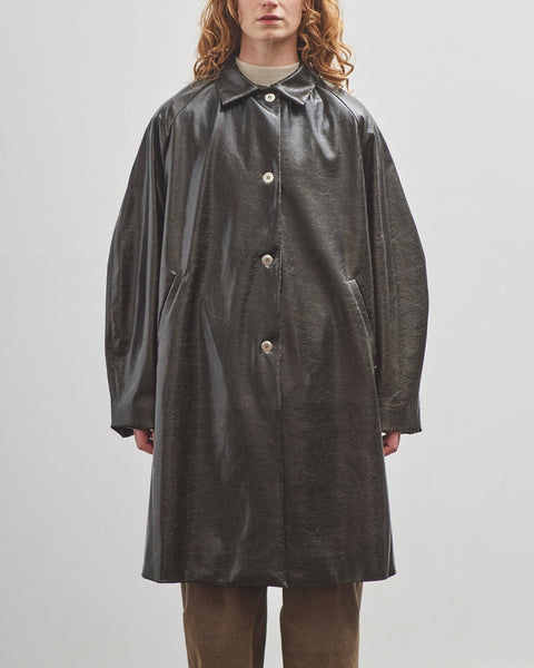 Euro vintage leather coat 【最終値下げ】 Vintage 80s Andrew Marc Leather Swing Coat: Dolman Sleeves, Medium