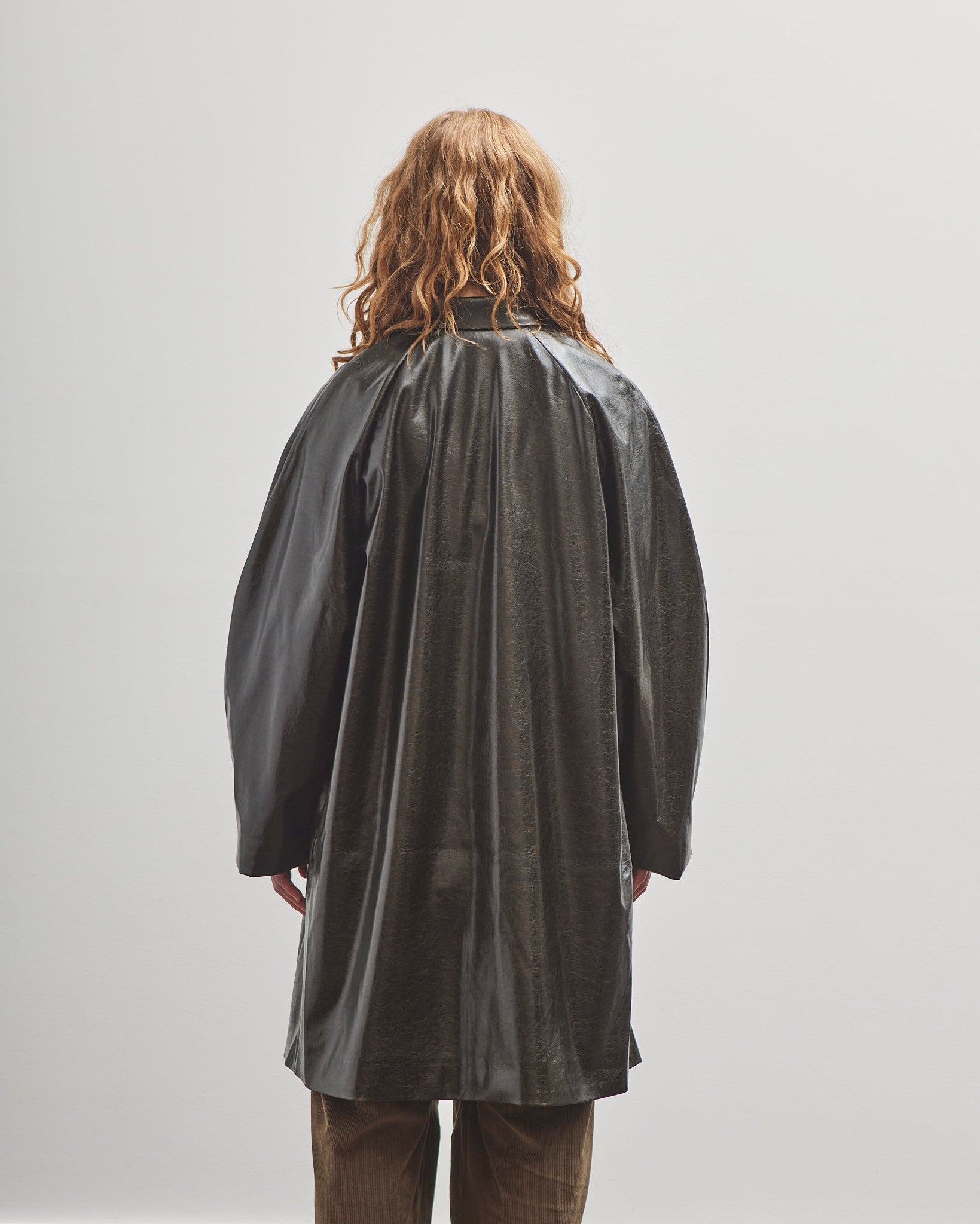 Cordera Faux Scratched Leather Coat, Black – Glasswing