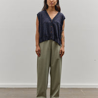 Cordera Flecked Cotton Waistcoat, Navy
