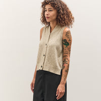 Cordera Flecked Cotton Vest, Natural