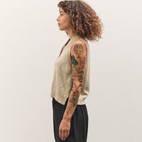 Cordera Flecked Cotton Vest, Natural