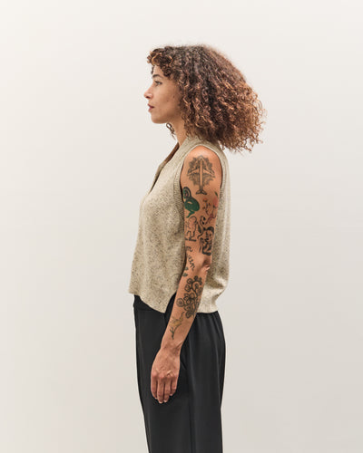 Cordera Flecked Cotton Vest, Natural