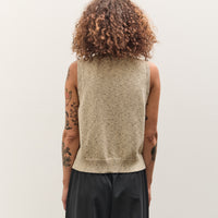 Cordera Flecked Cotton Vest, Natural