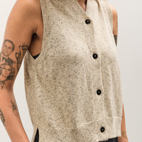 Cordera Flecked Cotton Vest, Natural
