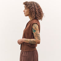 Cordera Flecked Cotton Waistcoat, Russet