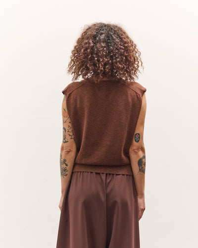 Cordera Flecked Cotton Waistcoat, Russet