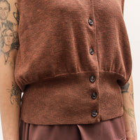 Cordera Flecked Cotton Waistcoat, Russet