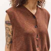 Cordera Flecked Cotton Waistcoat, Russet