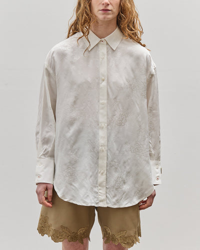 Cordera Flower Jacquard Shirt, White