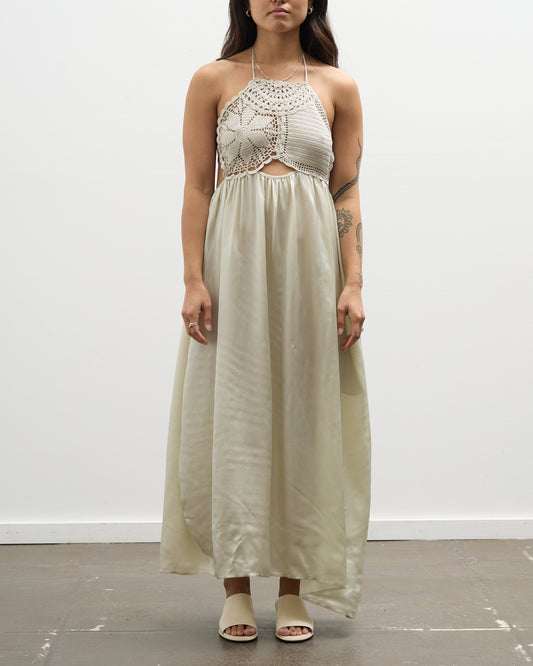 Cordera Handmade Crochet Dress, White Glasswing Cordera Handmade Crochet Dress, White Glasswing