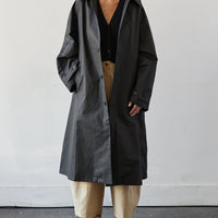 Cordera Hooded Trench, Black