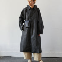 Cordera Hooded Trench, Black