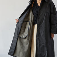 Cordera Hooded Trench, Black
