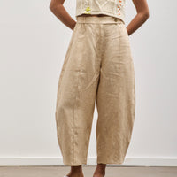 Cordera Melange Linen Curved Pant, Bicolor