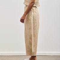 Cordera Melange Linen Curved Pant, Bicolor