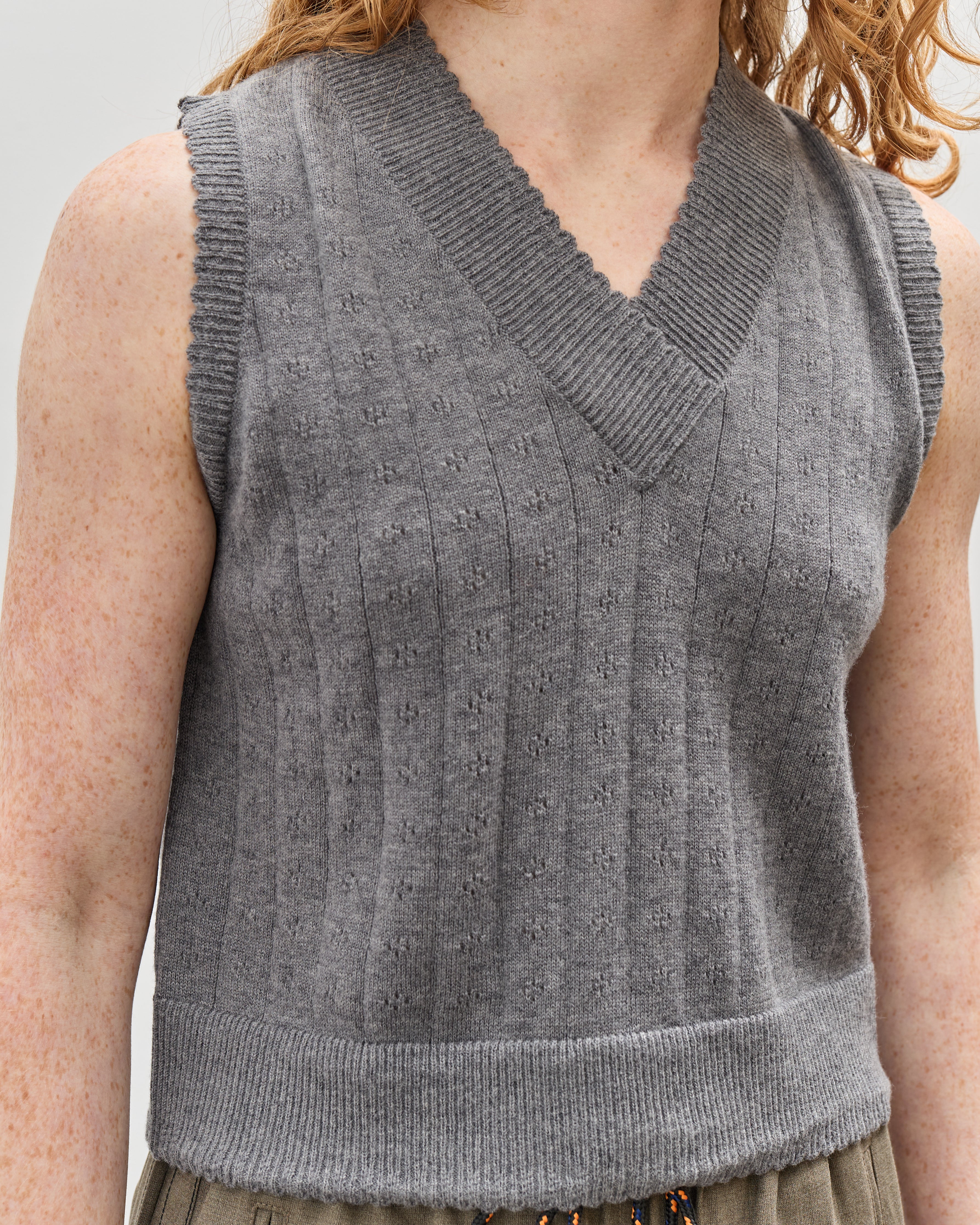 Cordera Merino Perle Waistcoat, Grey – Glasswing