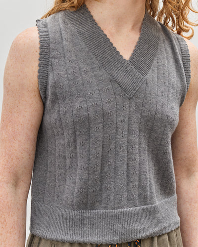 Cordera Merino Perle Waistcoat, Grey