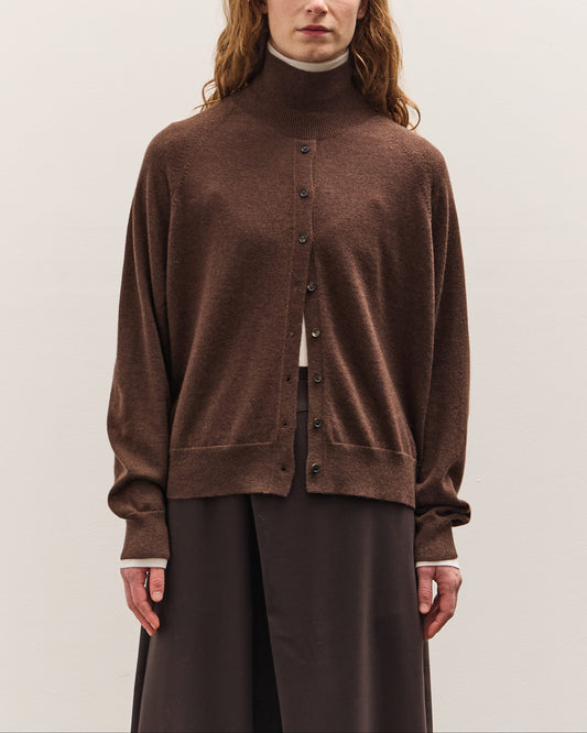 Cordera Merino Wool Buttoned Sweater Espresso, Espresso