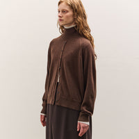 Cordera Merino Wool Buttoned Sweater Espresso, Espresso