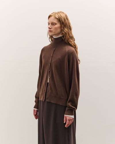 Cordera Merino Wool Buttoned Sweater Espresso, Espresso